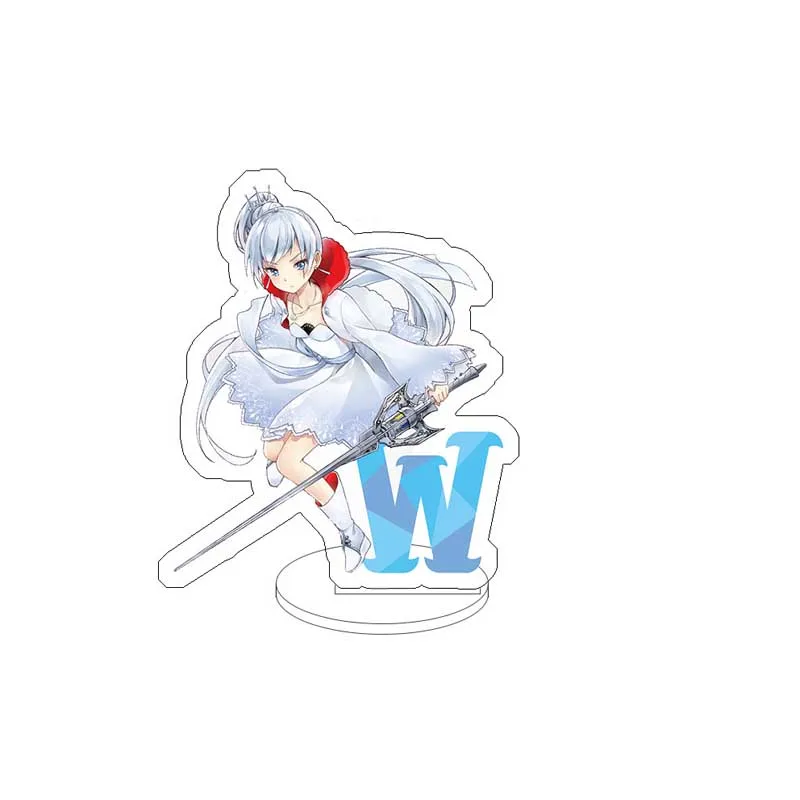 W Игра Аниме RWBY Дисплей Стенд фигурка модель пластина Держатель японский мультфильм рисунок акриловая Коллекция ювелирных изделий Рождественский подарок - Цвет: W