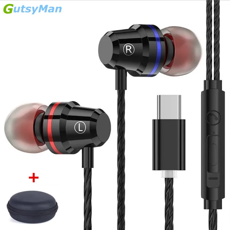GutsyMan HiFi наушники usb type C свежая версия гарнитура с микрофоном для Xiaomi LeEco le 2 Pro huawei mate 10 mate 10 Pro P20