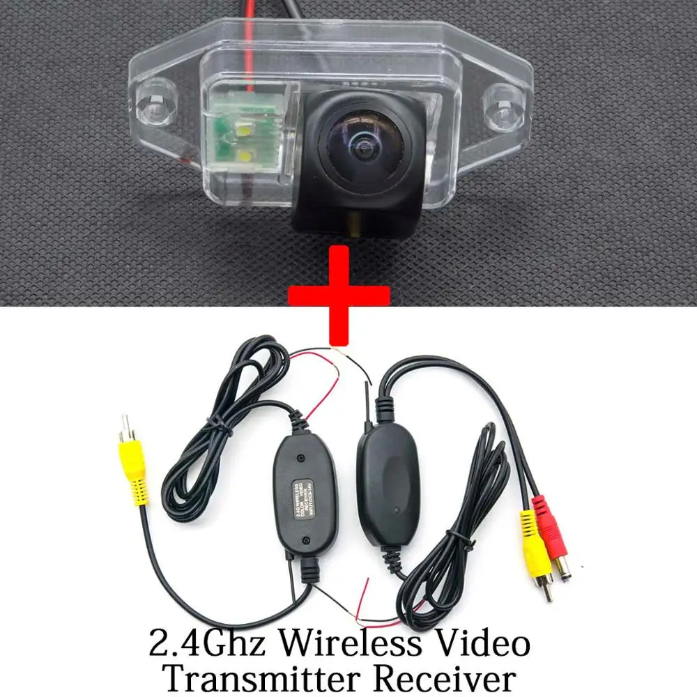 1080 P Fisheye MCCD Starlight Ночное видение автомобиля обратный Камера ЖК-дисплей монитор для Toyota Land Cruiser Prado 120 150 2700 LC120 LC150 - Название цвета: Camera n Wireless