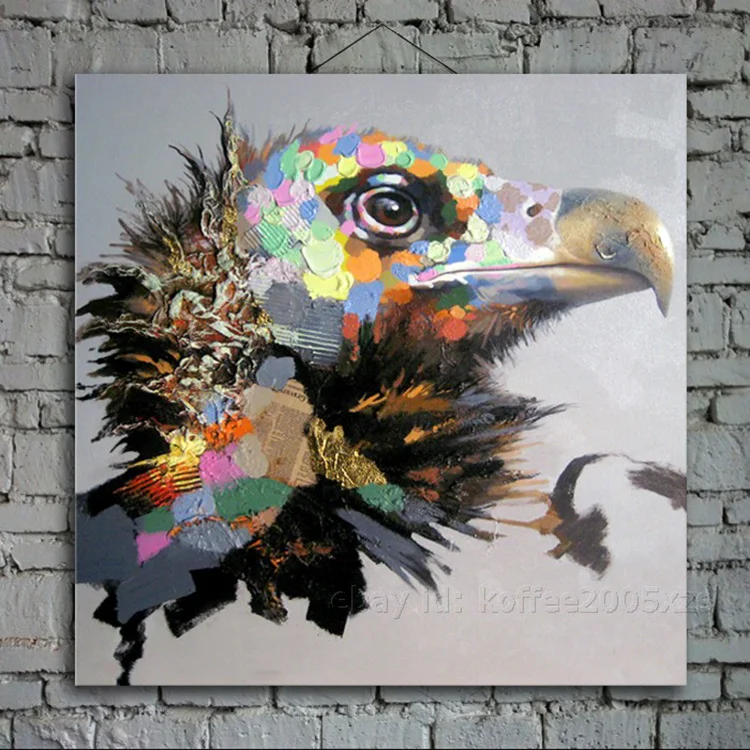 Everfun арт 100% ручная роспись Большой Размеры Мультфильм Орел маслом (с кадрами) | Дом