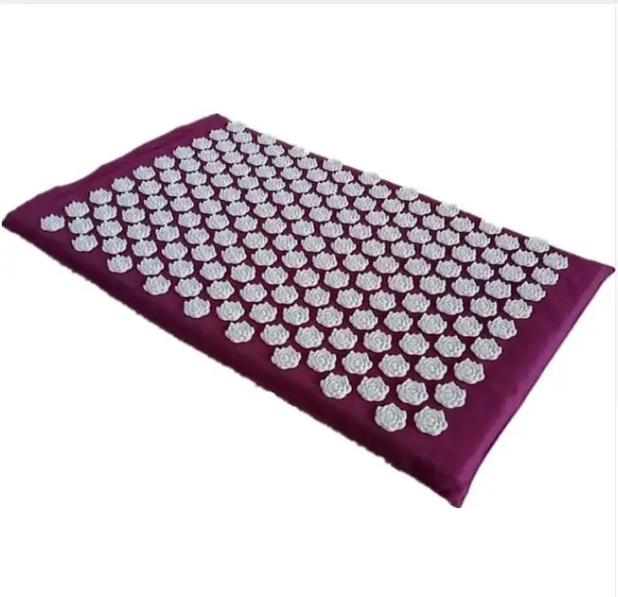 purple mat Массажер(appro62*38 см) подушка Массажный коврик Акупрессура снимает боль в теле Лотос шип коврик Акупунктура Массаж йога коврик/Подушка - Цвет: purple mat