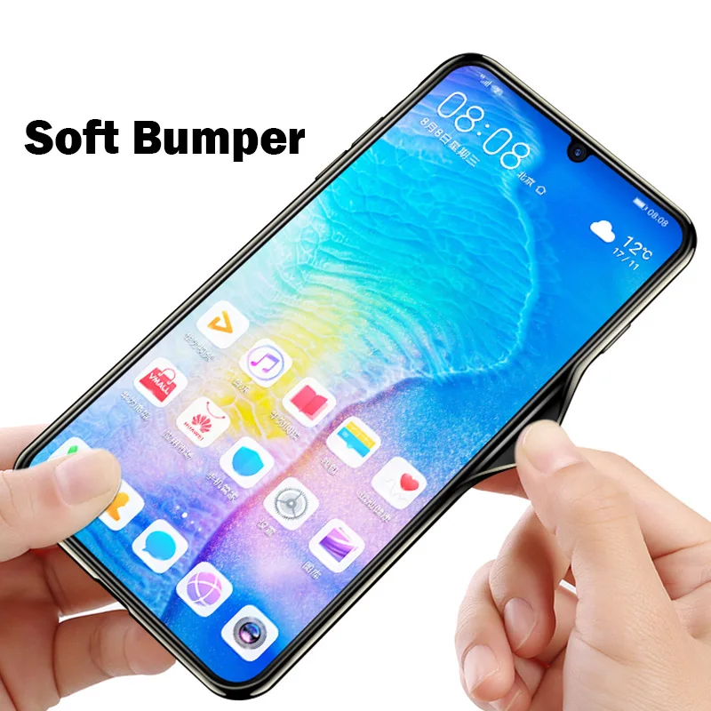 Чехол для Huawei P30 Pro Мягкий силиконовый чехол с органическим стеклом P20 Lite Mate 20