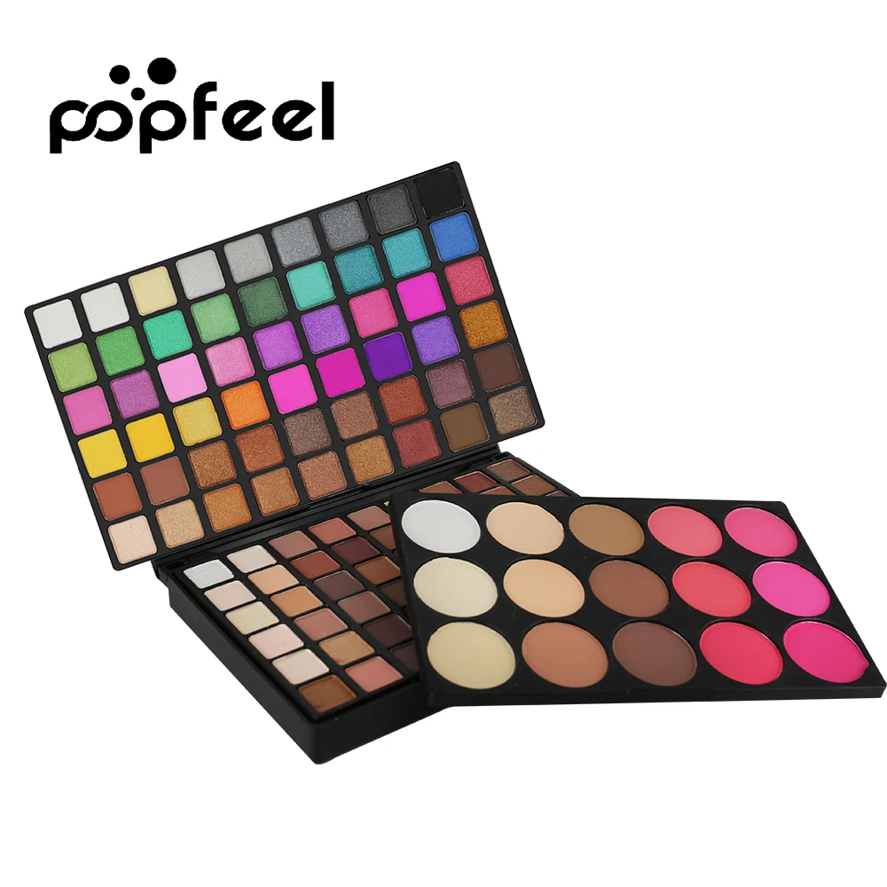 Popfeel брендовые 123 цветные Тени Для Век Перламутровые матовые тени для век Румяна