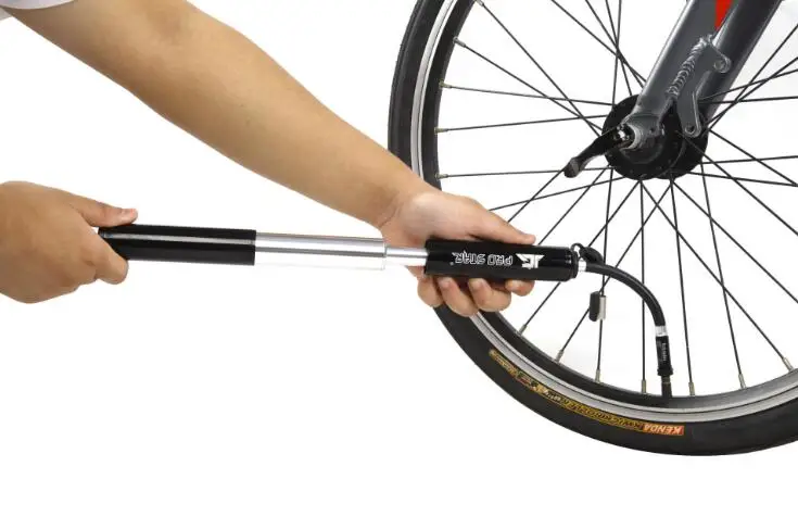 HQ05 портативный мини ручной велосипед насос со скрытым манометром алюминиевый