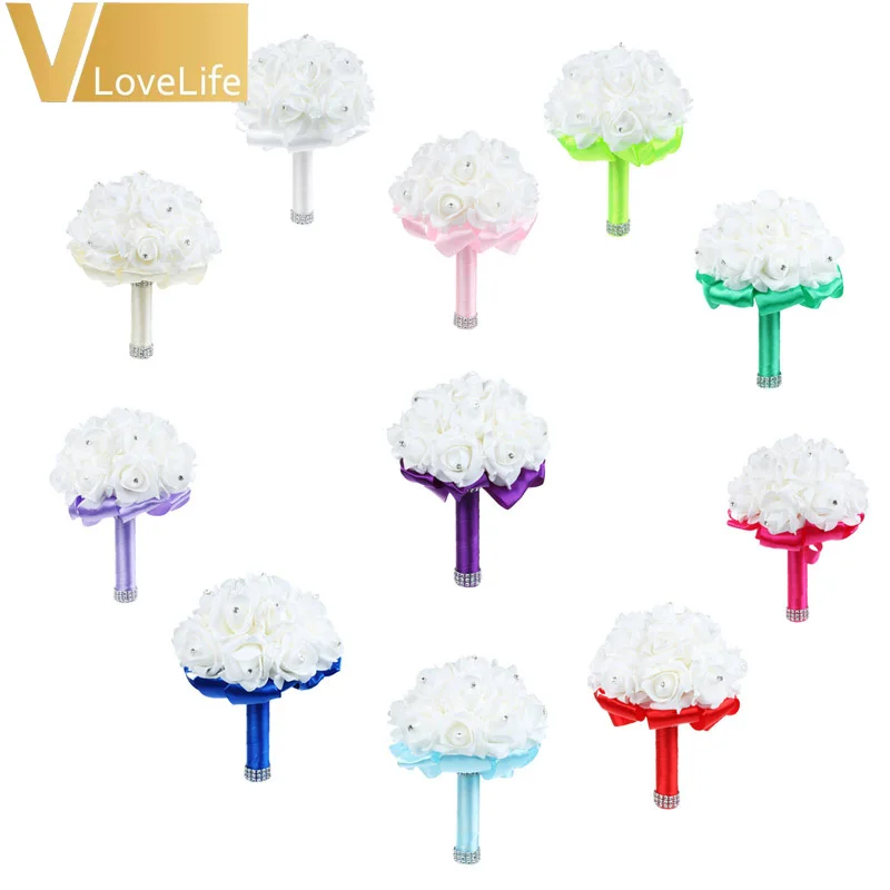 Свадебный букет с жемчугом Свадебная Роза для подружки невесты цветок