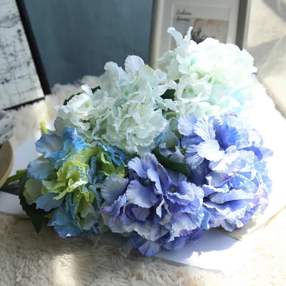 High Quality Artificial Silk Fake Flowers Peony Floral Wedding Bouquet Bridal Hydrangea Decoration DIY Favors Home De D1 | Дом и сад