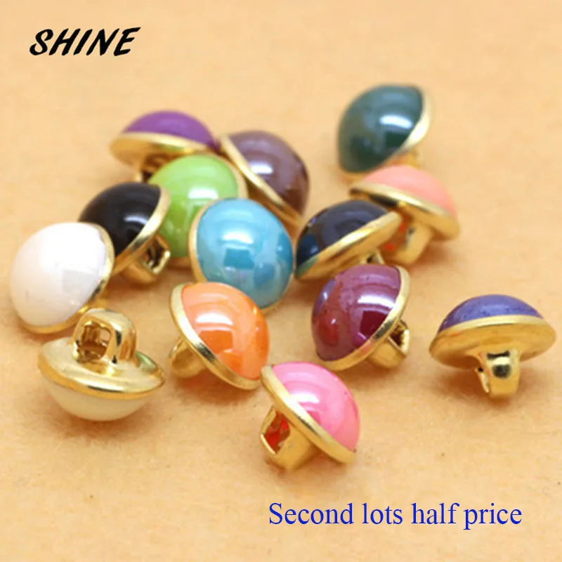 Полимерные Швейные Кнопки Скрапбукинг Круглый Многоцветный одно отверстие 10 мм