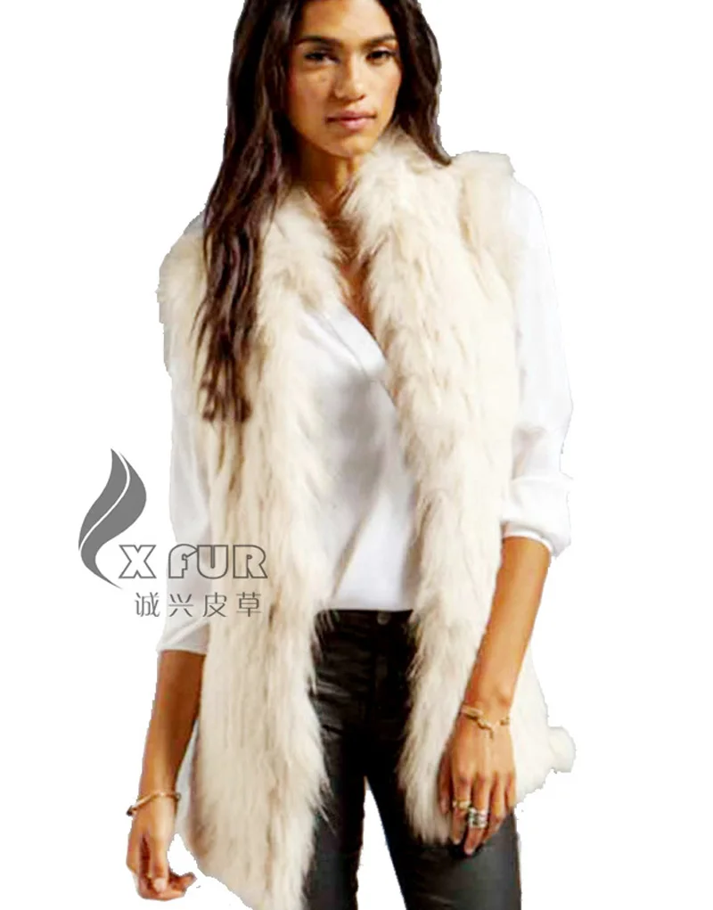CX G B 76E Женский вязаный Модный меховой жилет с кроликом|fur snow boots women|furfur lined jackets for men
