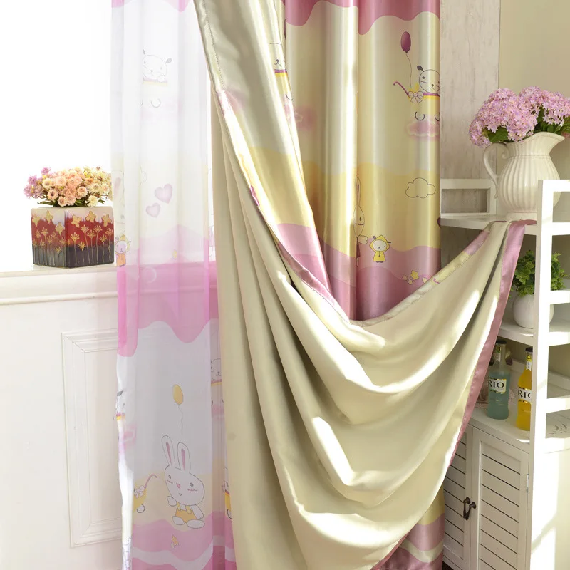 Ферма печать занавес черный шелк тени Окно пряжа окно гостиная занавеска s для