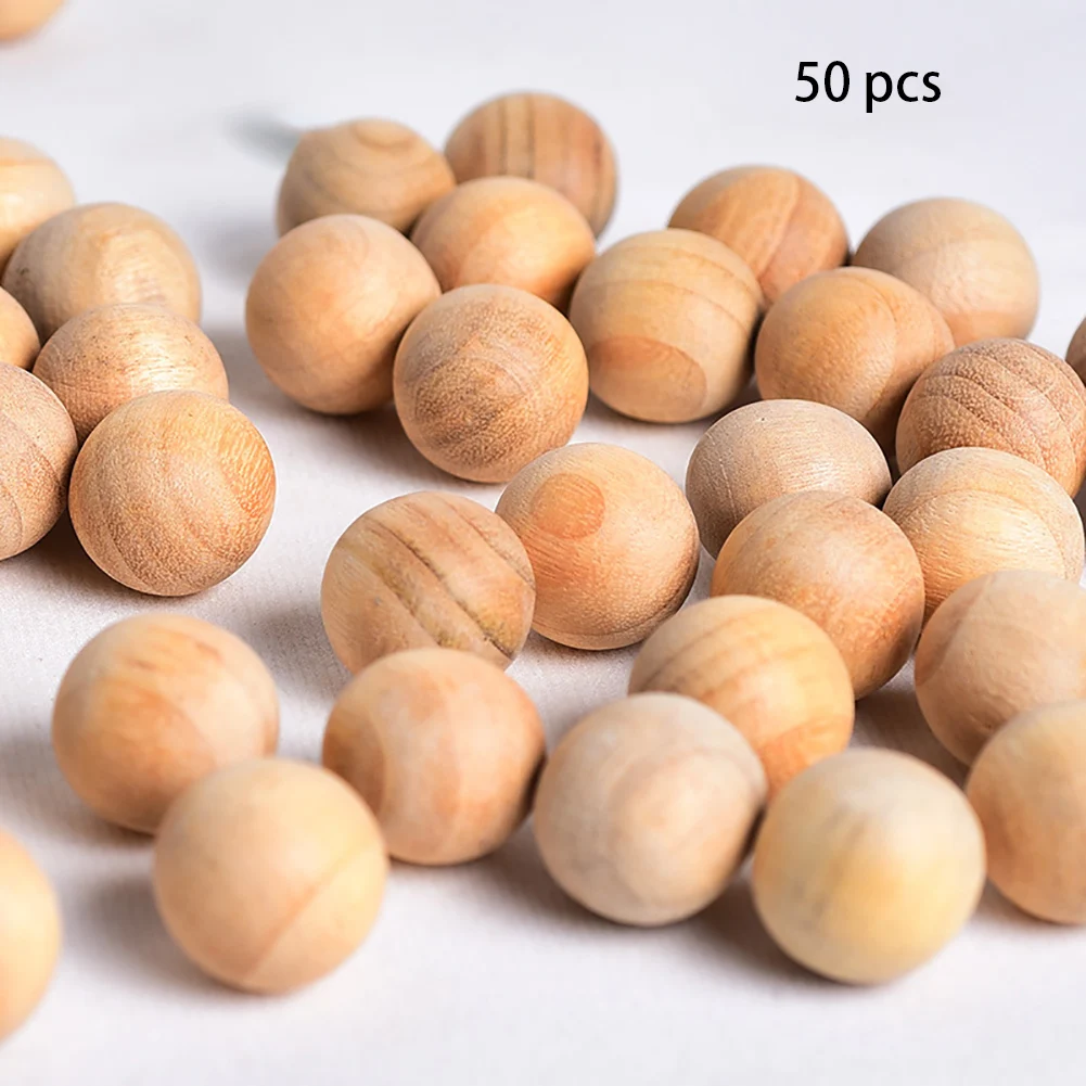 

50PCS Natural Smell Prevent Mildew Wood Camphor Moth Balls Drawer Pest Control Insect Repellent Protection Fragrant Clothes