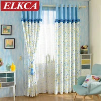 mediterranean endless blue curtains for the bedroom curtains for living room kids window curtains voile tulle drapes custom made