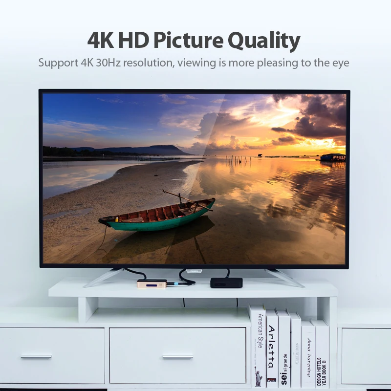 Разветвитель Vention HDMI 1x4 выход 1 в 4 для ТВ приставки PS3/4 ноутбука с HD переключателем
