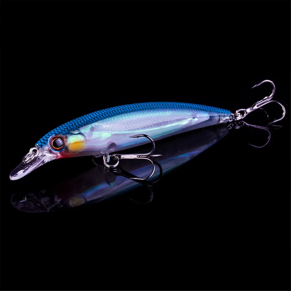 Рыболовные приманки-Воблеры Peche Minnow, 3D глаза, плавающие светящиеся воблеры для ловли карпа, жесткие приманки, 12 цветов - Цвет: B