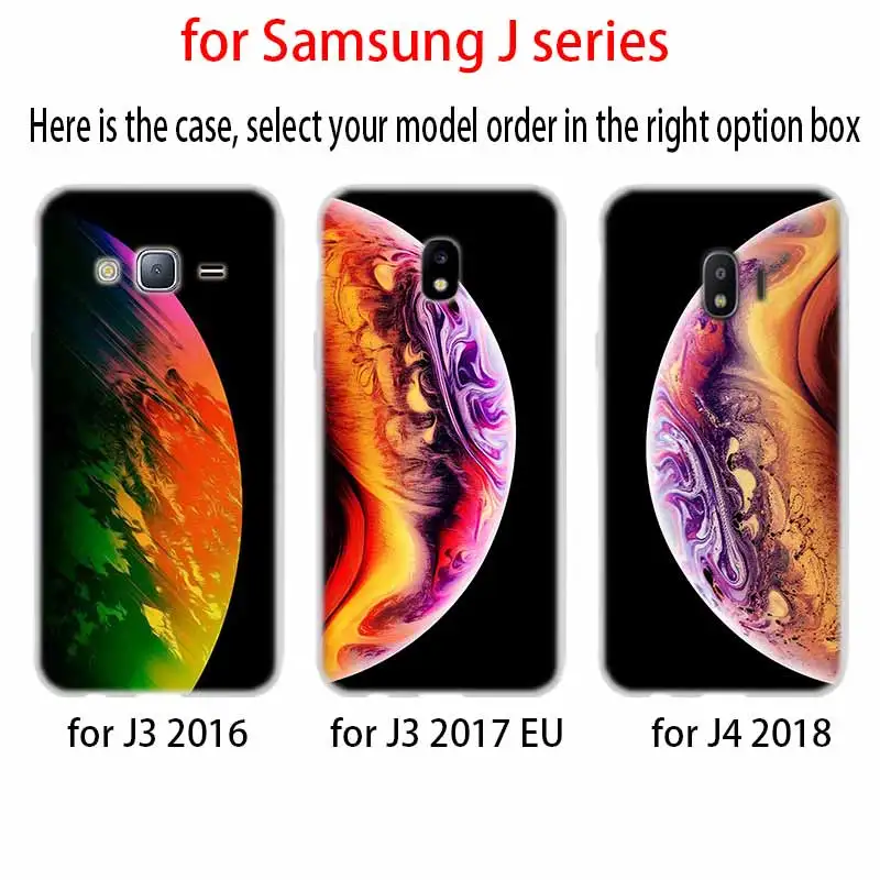 Красивый чехол с рисунком планеты ТПУ силиконовый для Samsung Galaxy J6 J8 J3 J5 J7 J4 J2 J1 Plus 2018