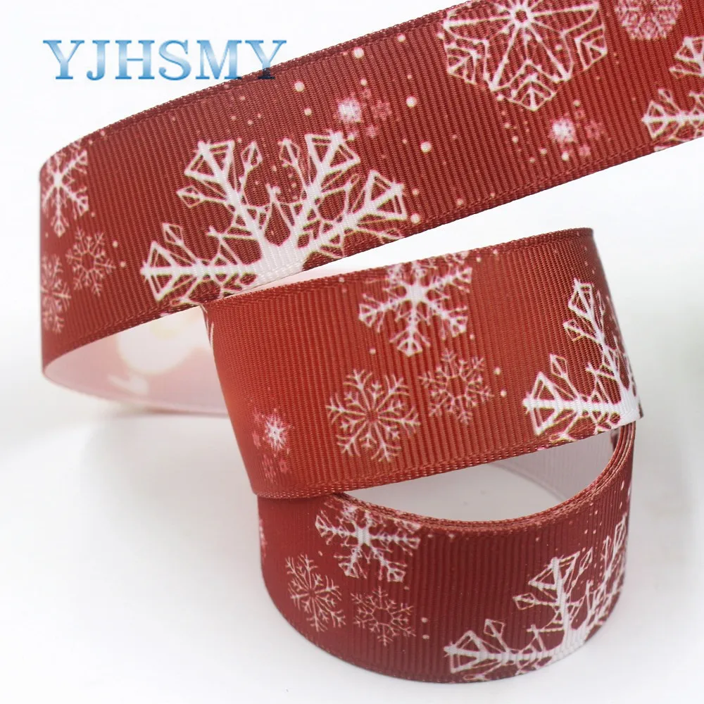 YJHSMY I 19713 18 25 мм 10 ярдов Рождественская серия мультфильм grosgrain ленты лук колпачок