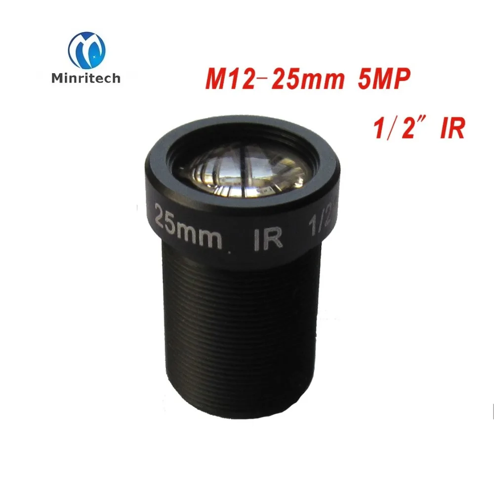 

HD 5.0Megapixel 25mm IR CCTV Lens 1/2" For HD IP AHD CCTV Camera Lens F2.4 M12 Mount Fixed Iris Long Viewing Distance 50M