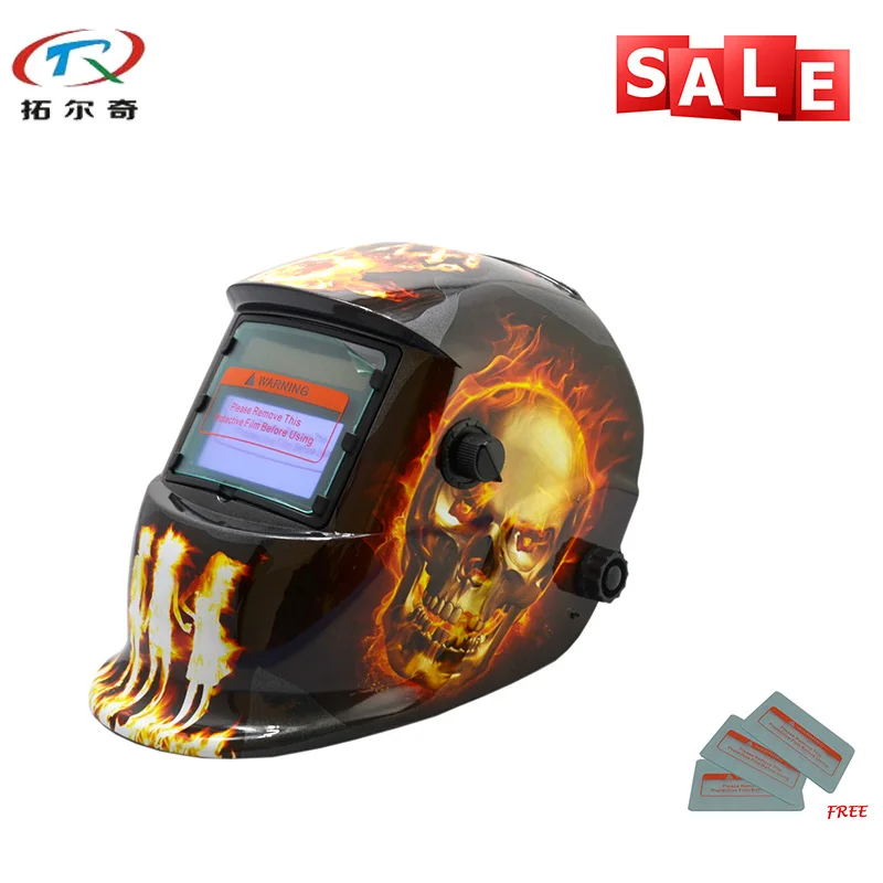 

Welding Equipment Color Skull Arc Semi-Automatic Welding Tools Grinding Eye-Protective Grinding Mask Welding Helmet HD14-2200DE