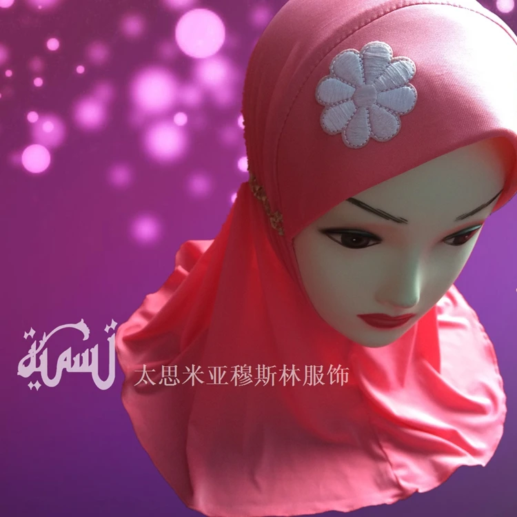 Модный детский шарф в мусульманском стиле хлопковая вязаная шапка высокое