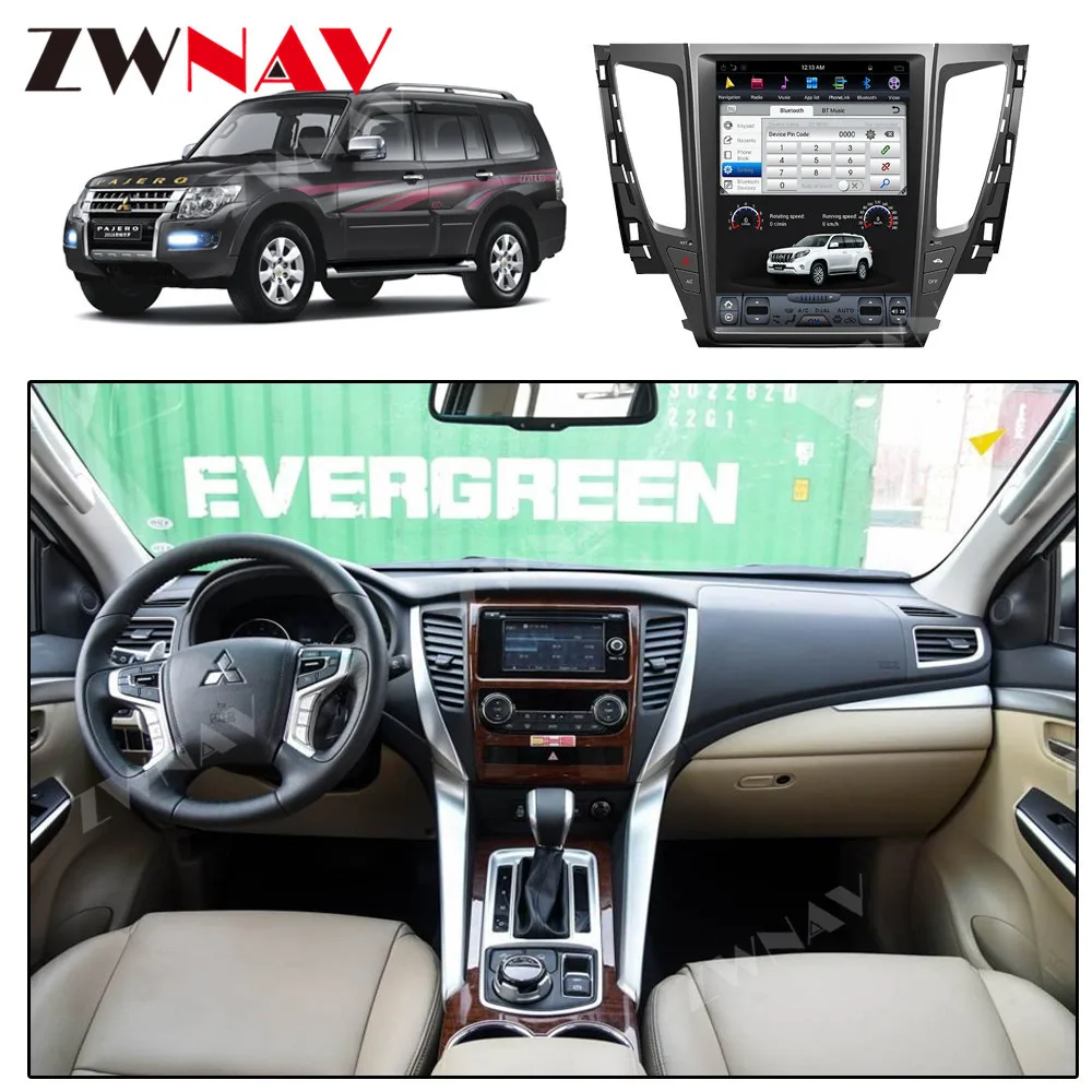 ZWNVA Тесла ips экран Android 8,1 4+ 64G автомобиль нет DVD плеер радио gps навигация для MITSUBISHI PAJERO sport