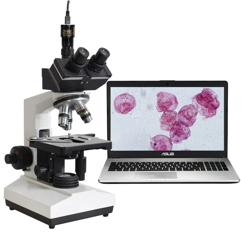 Бесплатная доставка! Лабораторный композитный микроскоп светодиодный