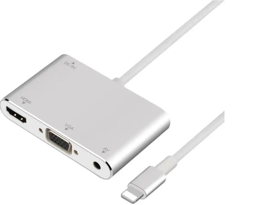 LBSC для VGA HDMI конвертер цифровой AV ТВ кабель адаптер Apple iPad iPhone X 8 7 6 Plus 4K|Кабели