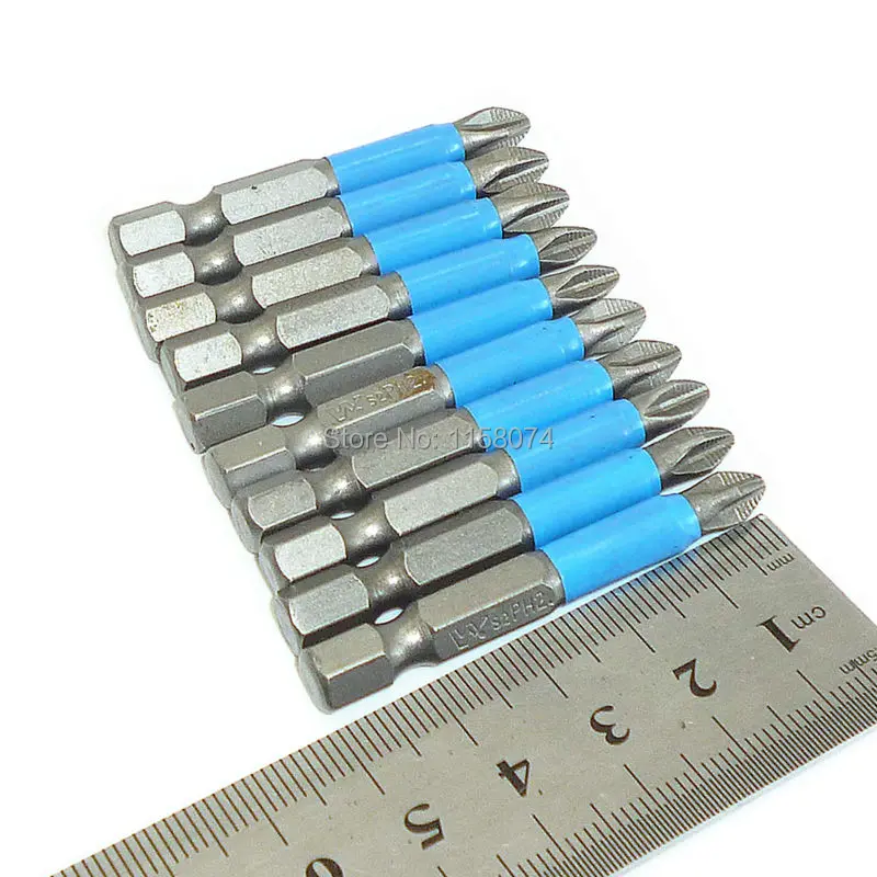 10 шт. PH2 S2 на одной стороне крестообразная отвертка для винтов с головкой алмазным