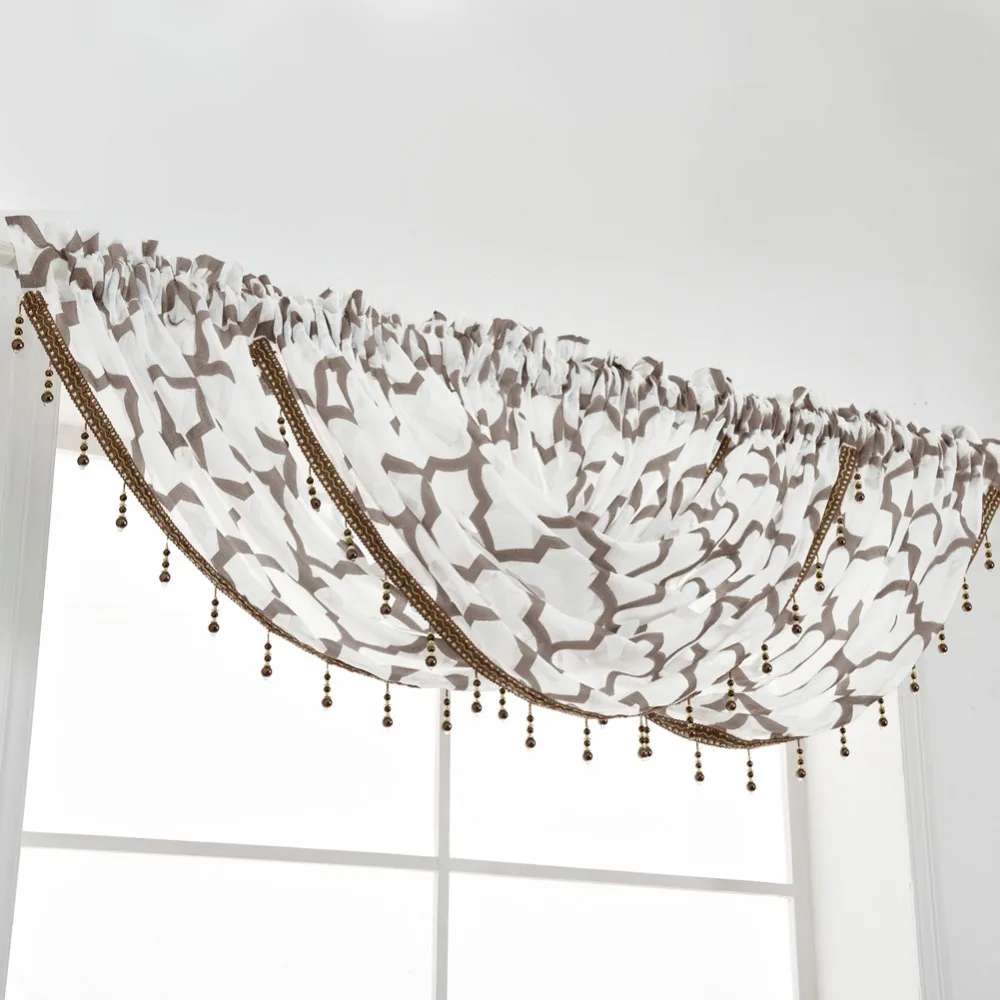 NAPEARL жаккардовый занавес из бисера водопад балдахин пелмет обработка окна