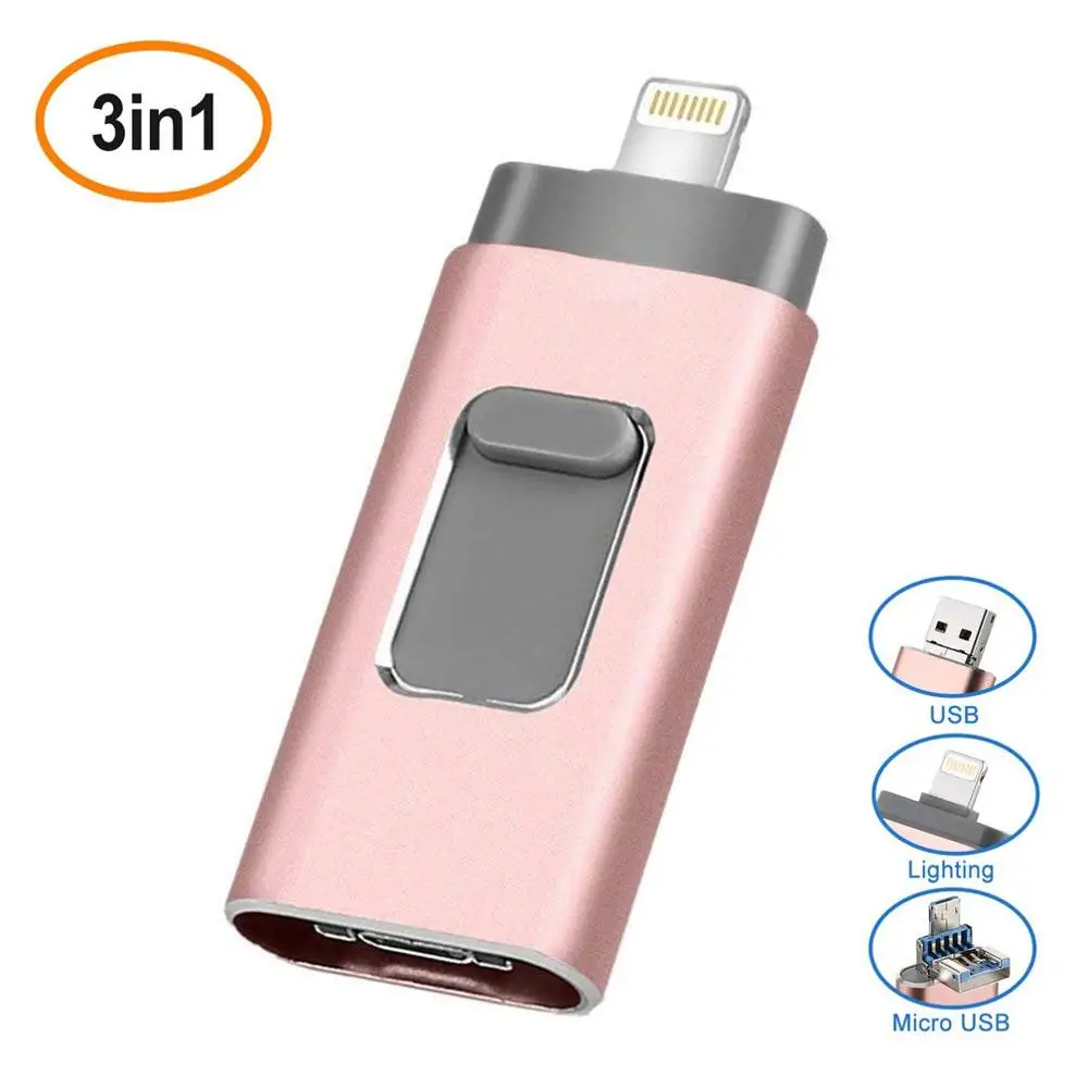 OTG USB флэш накопитель 3 в 1 &quotмолния&quot 128 ГБ 256 Usb iPhone 0 Memoria Stick совместимый Apple iPad PC|USB