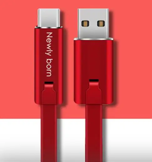 Красный Кабель для быстрой зарядки для iPhone 4A с двумя ремонтопригодными разъемами шнур для зарядки usb type C адаптер для зарядки - Цвет: Красный