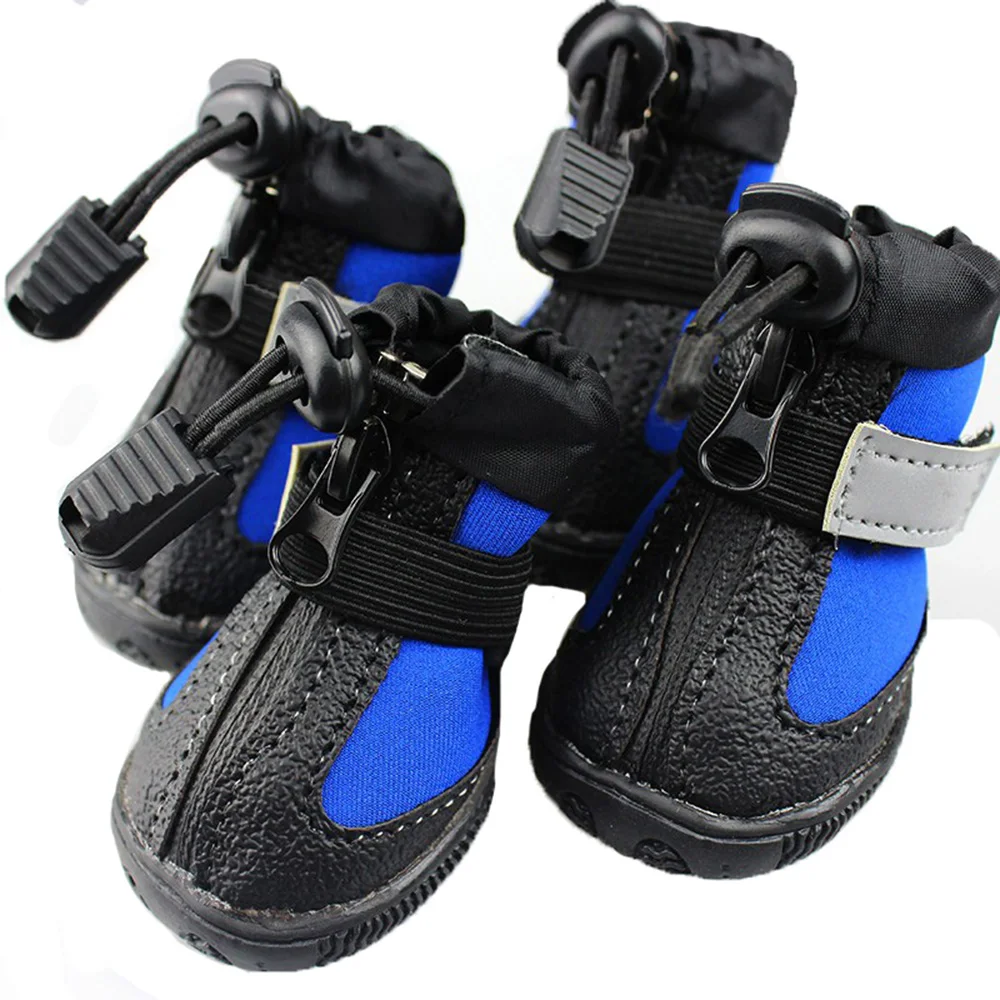 Обувь для собак теплая обувь нескользящая водонепроницаемая маленьких больших