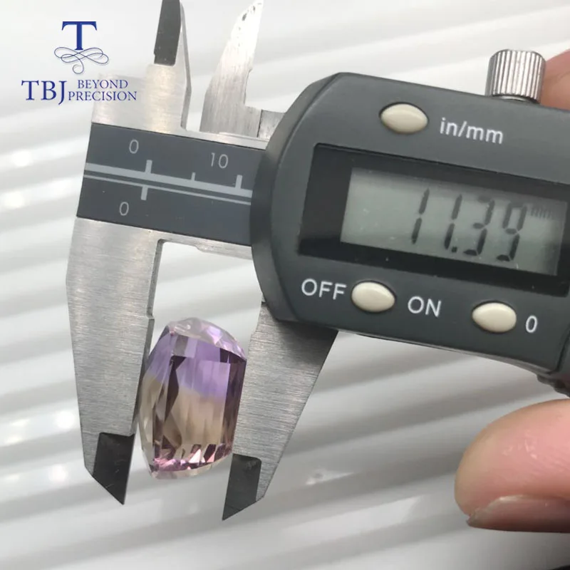 TBJ натуральные шахматные огранки 22 25 карата двухцветные аметриновые драгоценные