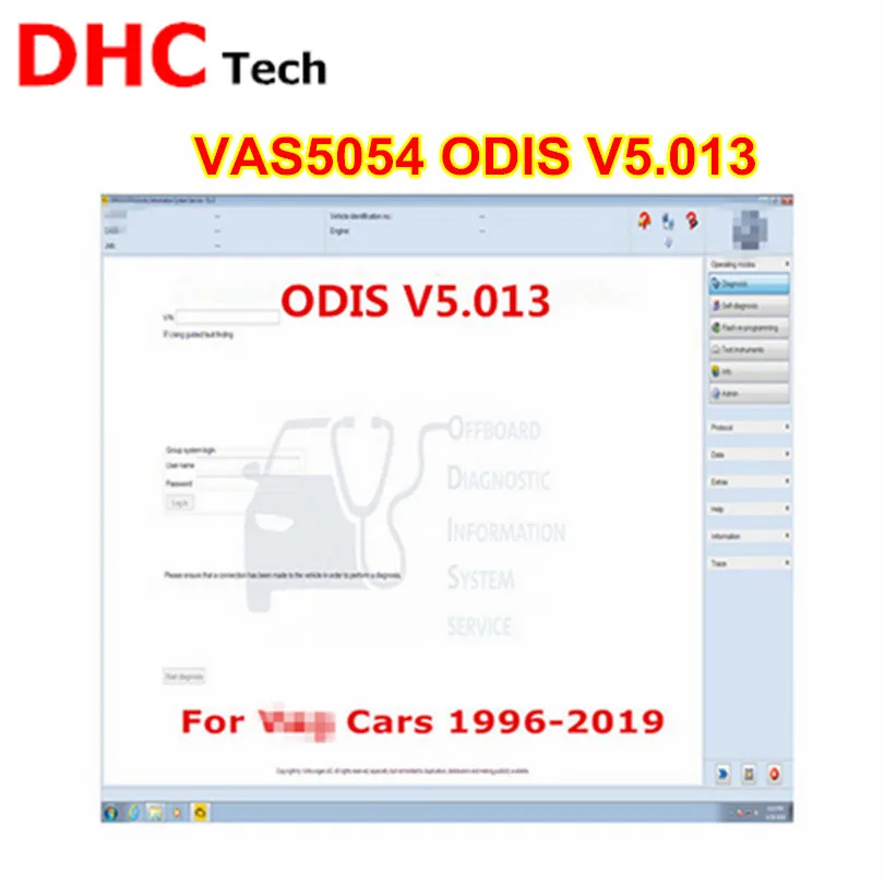 Новейшее программное обеспечение VAS5054 ODIS V5.013 диагностическое для автомобилей 1996