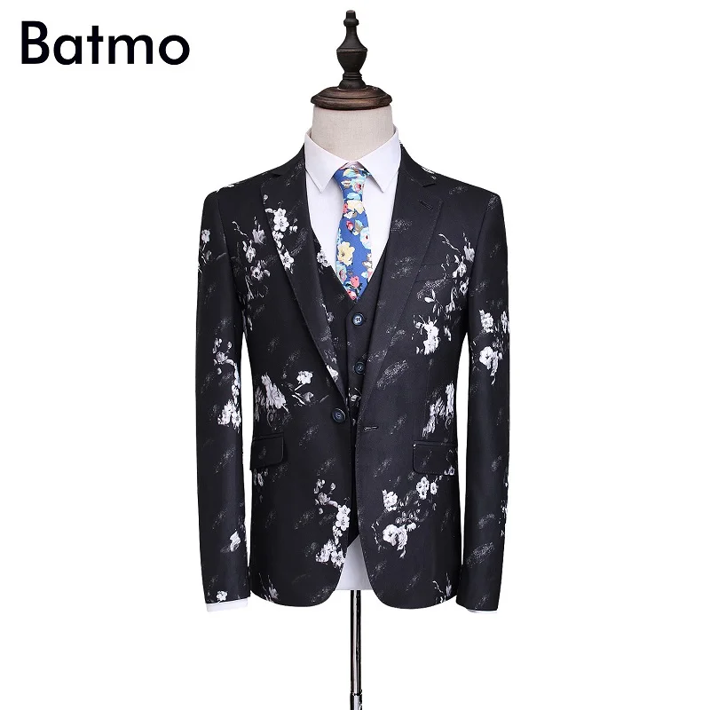 Batmo 2017 новое поступление высококачественный модный мужской костюм с принтом