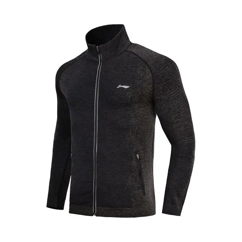Li-Ning, мужские куртки для бега, бесшовные, для фитнеса, трикотаж, спортивный топ, удобный свитер, облегающий, для бега, с подкладкой, спортивные куртки AWYN001 CJFM18 - Цвет: AWYN001 2H