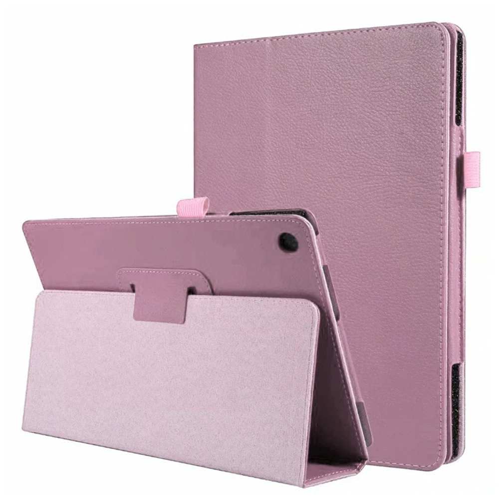 Розовый Чехол для планшета huawei MediaPad M5 lite, T5 10, 10,1 дюймов, Honor Smart Cover, флип-чехол с подставкой, чехол HDL-W09, 8,0 из искусственной кожи, для сна - Цвет: Розовый