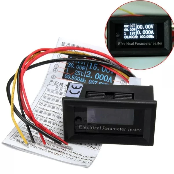0 33V 3A Многофункциональный OLED DC Напряжение точное время Мощность ватт тестер