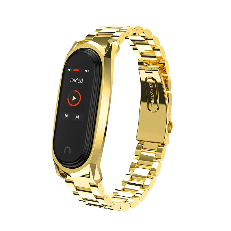 Металлический ремешок mi jobs для Xiaomi mi Band 4 Безвинтовой браслет из нержавеющей стали Сменные аксессуары для mi Band 4