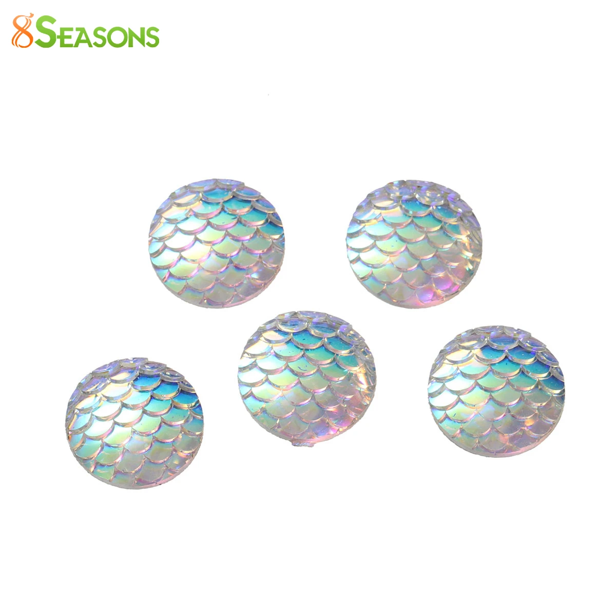 8 сезонов Русалка из смолы рыбы/дракон весы купольное уплотнение круглый кабошон