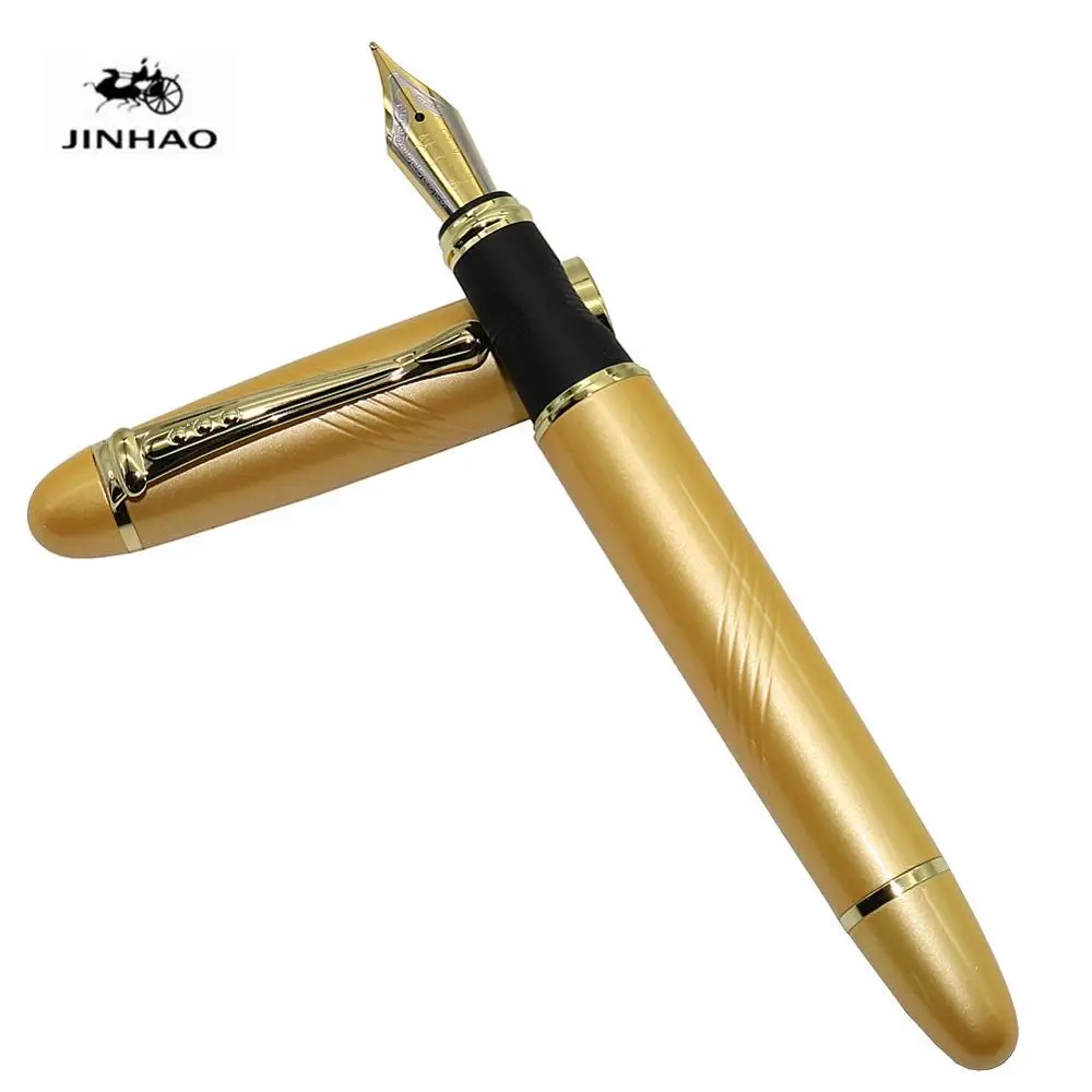 spiral gold Jinhao X450 самопишущее перо полностью металлический золотой зажим роскошные ручки канцелярские принадлежности для студентов офисные школьные принадлежности - Цвет: spiral gold