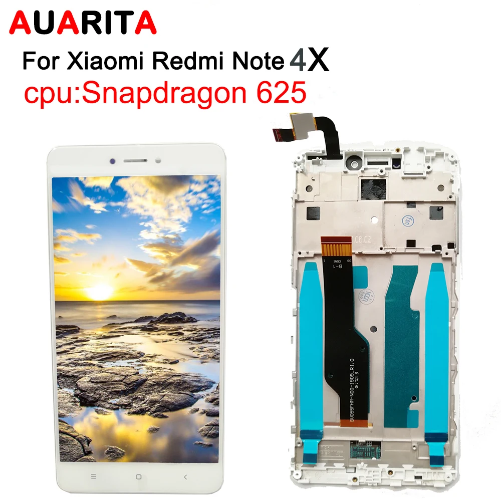 ЖК дисплей для Xiaomi Redmi Note 4X 1 шт. дигитайзер сенсорной панели с рамкой в сборе Snapdragon
