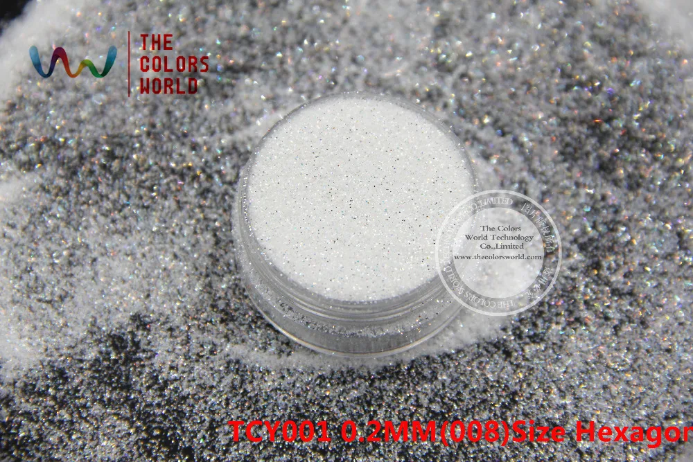TCY001 очень блестящий белый с серебряным блеском для ногтей украшение татуировки