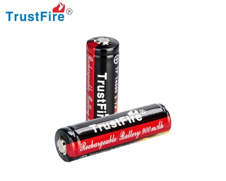 2 шт. TrustFire 3 7 V Li-Ion AA 14500 900mAh аккумулятор реальной емкости  | Перезаряжаемые батареи -32987744333