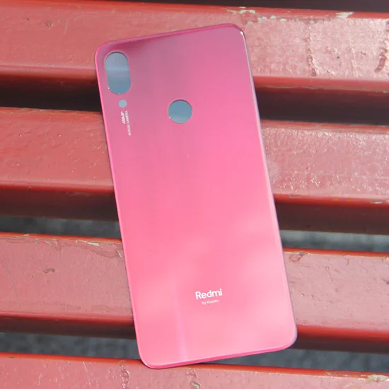 Nebula Red Стеклянный чехол на заднюю панель для Xiaomi Redmi Note 7 Note7, задняя крышка на батарею для телефона, задняя крышка на заднюю панель, чехол s - Цвет: Nebula Red
