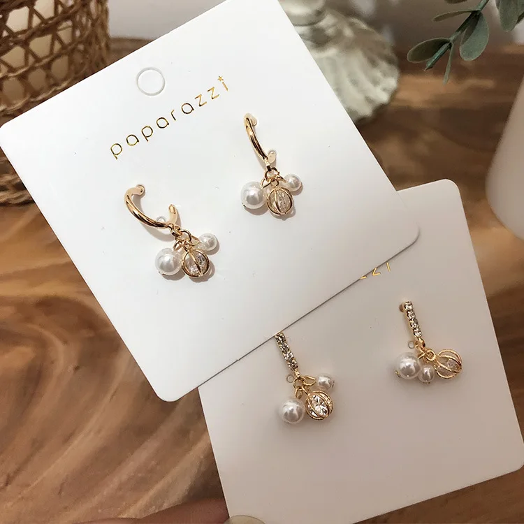 AOMU элегантные серьги-подвески из стерлингового серебра S925 пробы с кристаллами и жемчугом и металлической кисточкой для женщин и девушек, вечерние ювелирные изделия, аксессуары