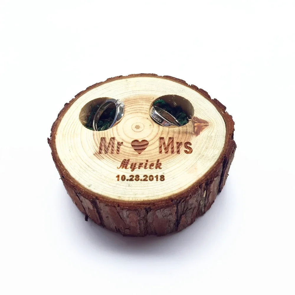 

Ring Bearer Box Ring Pillow, Custom Rustic Ring Box Wood Engagement Ring Box Personalized Bridal Shower Gift Weddong Decor