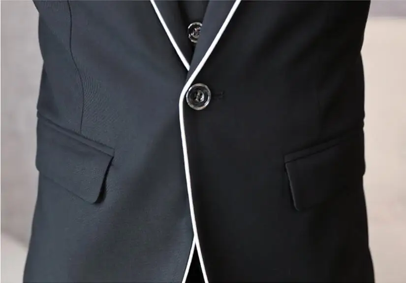Костюм с длинным рукавом, комплекты из 3 предметов для мужчин, s, большой размер, 5XL, деловые, для свадьбы, банкета, мужские костюмы, пиджаки, брюки и жилеты, черный, красный, синий