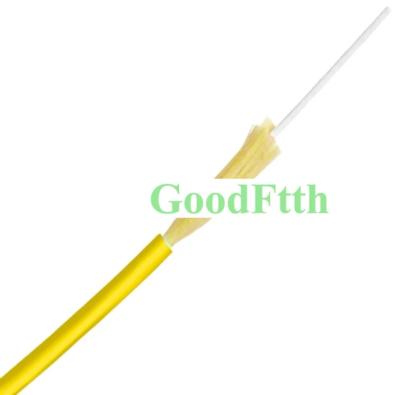 Внутренний оптический кабель SM G652D Simplex 2 мм желтая ПВХ оболочка GoodFtth 1-5 км