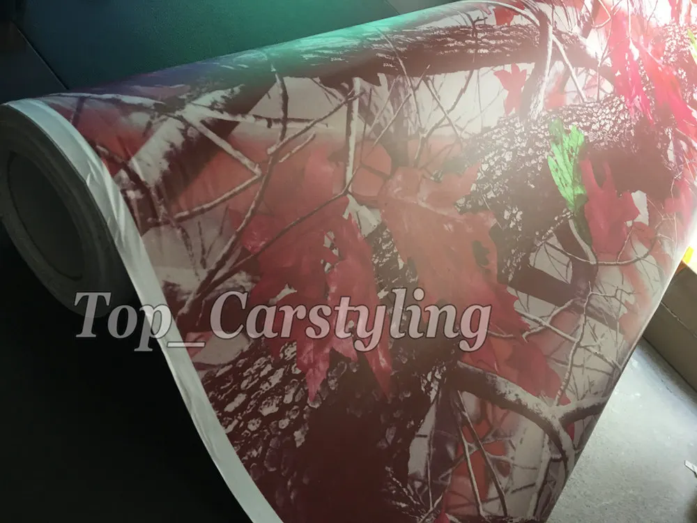 Розовый матовый Камуфляжный винил Realtree камуфляжная пленка с листьями дерева из