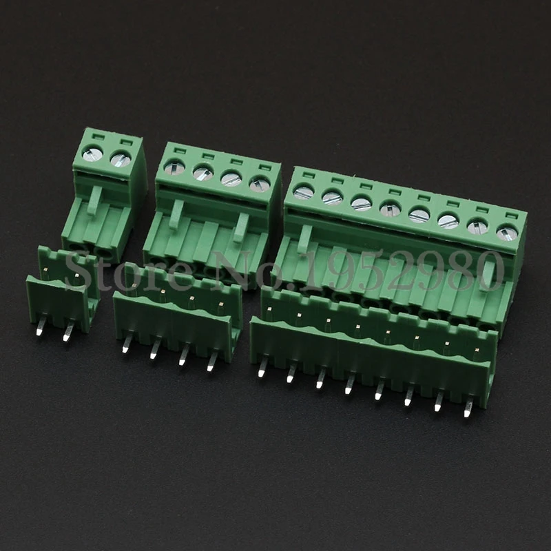 20 Set 5.08MM Pitch PCB Pluggable Terminal Block Connector 11P 12P Right Angle Open KF2EDGK Green | Обустройство дома