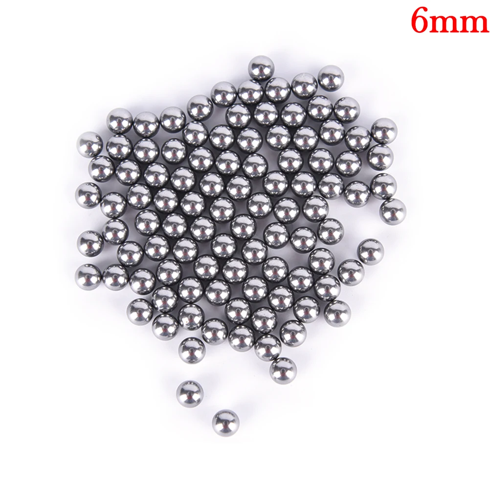 

100PCS Replacement Parts 4mm 4.5mm 5mm 6mm Bike Bicycle Cycling Steel Ball Bearing Silver Tone Bikes Replacement Balls